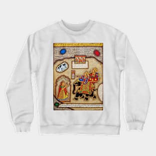 Phad painting, Indian folk art, watercolor painting Crewneck Sweatshirt